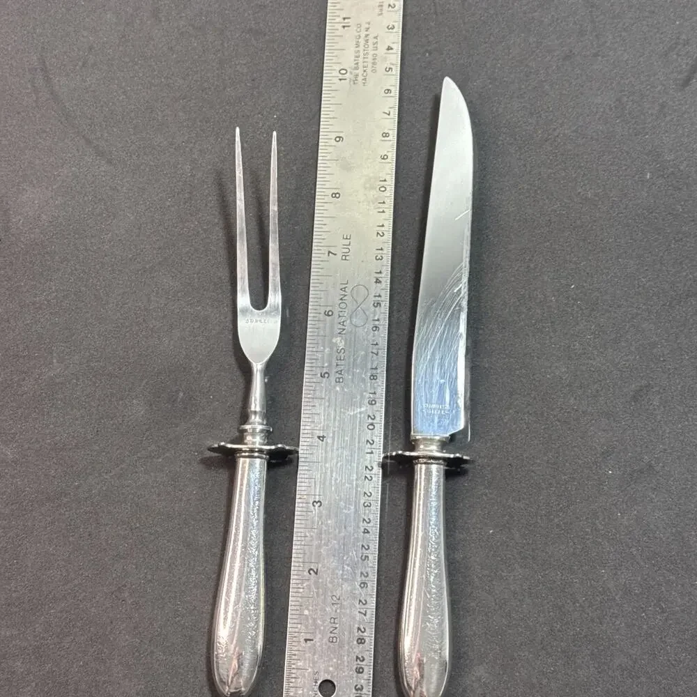 Priscilla Alden by Watson Sterling Silver Steak Carving Set 2pc Knife 10 1/4